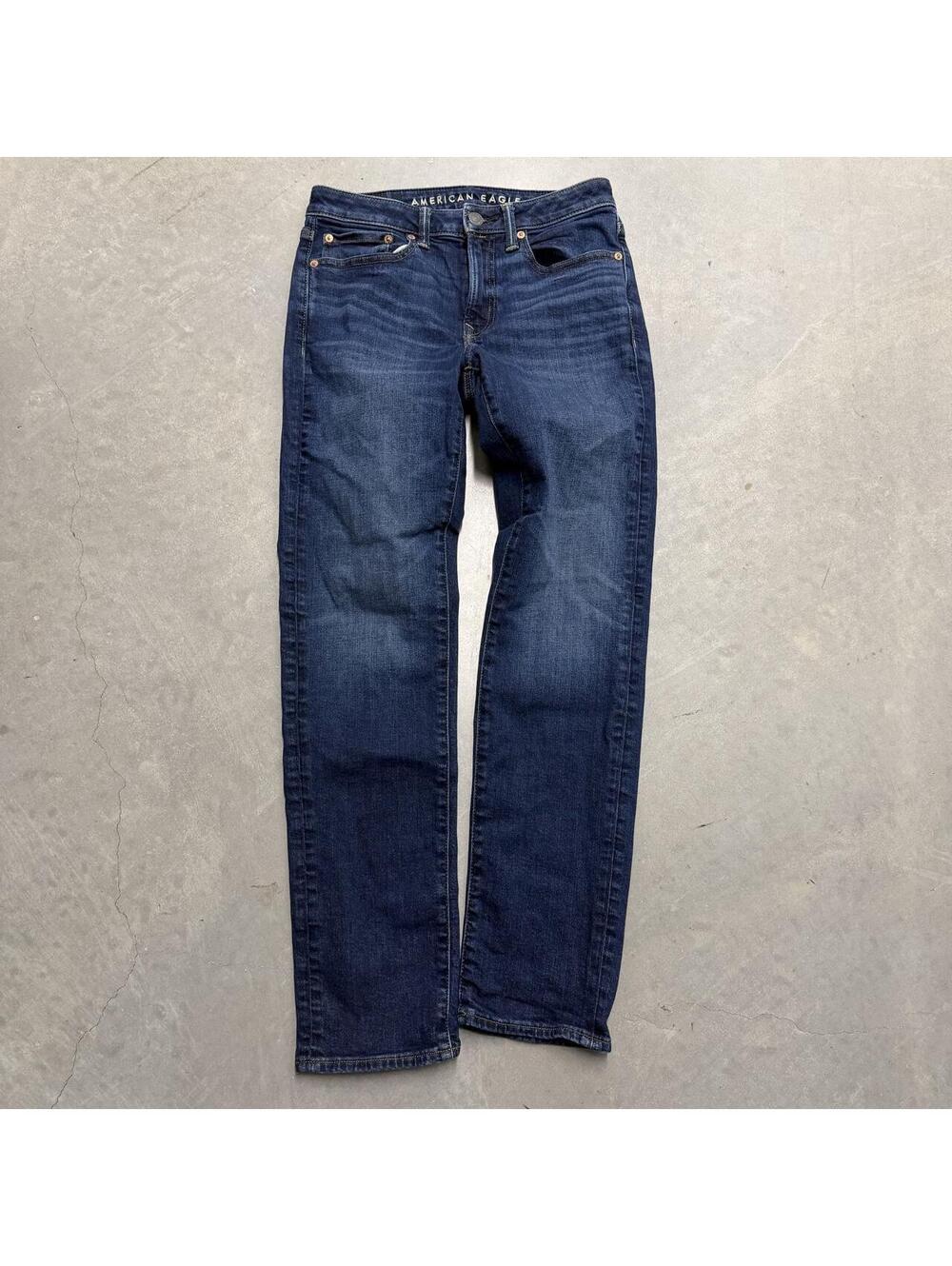 Y2K Men's American Eagle Airflex Slim Straight Blue Jeans SIzed 28x32